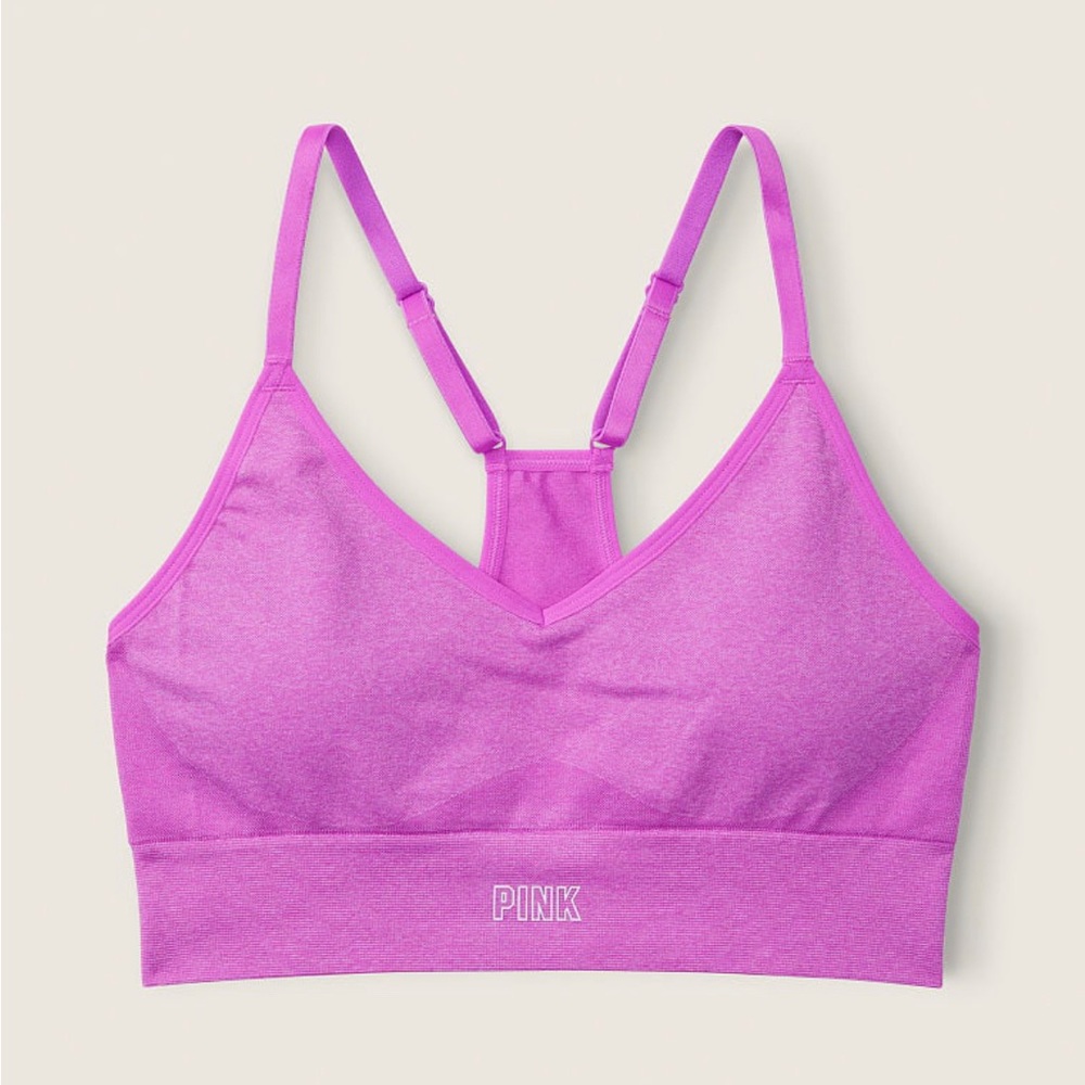 NWT PINK Actice Seamless Lightly Lined Large Sports Bra